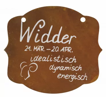Sternzeichen "Widder" | Rosttafel | H. 13 cm